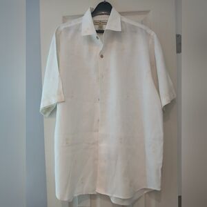 Tonny Bahamas Men's White Short Sleeve Shirt Sz M